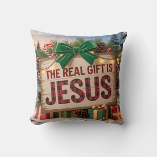 Echte Kerstgeschenk Jezus Worp Kussen