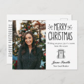 Echte kerstmis feestdagenkaart (Voorkant / Achterkant)