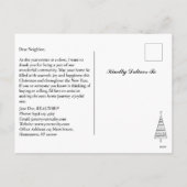 Echte kerstmis feestdagenkaart (Achterkant)