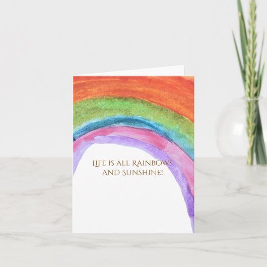 Echte Kinderen Regenboog Waterverf Verjaardag (Voorkant)