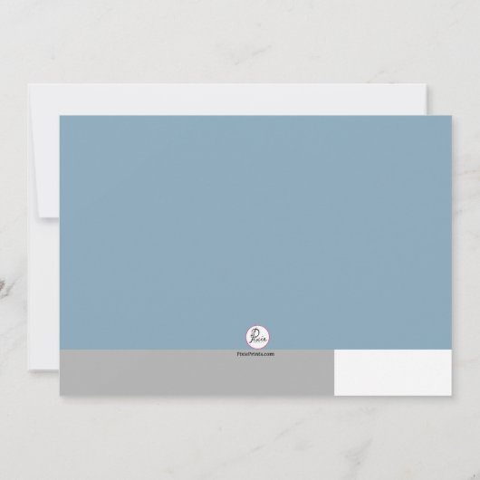 Echte klassieke uitnodiging tot geboorte (Achterkant)