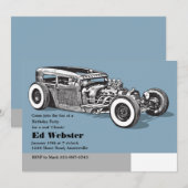 Echte klassieke uitnodiging tot geboorte (Voorkant / Achterkant)