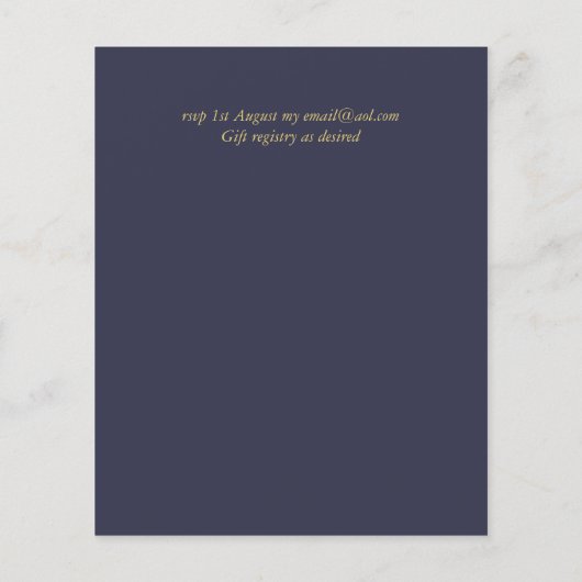 Echte Kleur Script Typografie Budget Bruiloft (Achterkant)