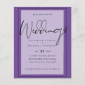 Echte Kleur Script Typografie Budget Bruiloft (Voorkant)