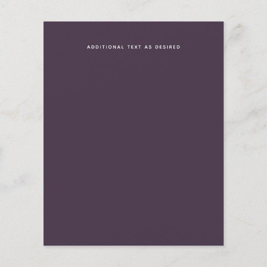 Echte Kleur Script Typografie Budget Bruiloft (Achterkant)