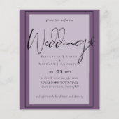 Echte Kleur Script Typografie Budget Bruiloft (Voorkant)