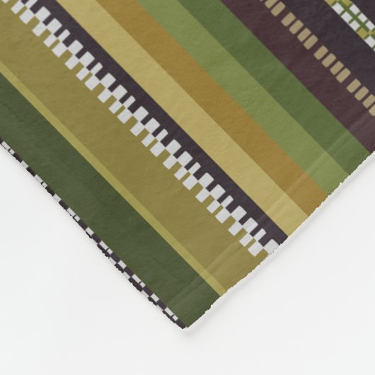 Echte kleuren Letse rokstrips Traditioneel Fleece Deken (Hoek)