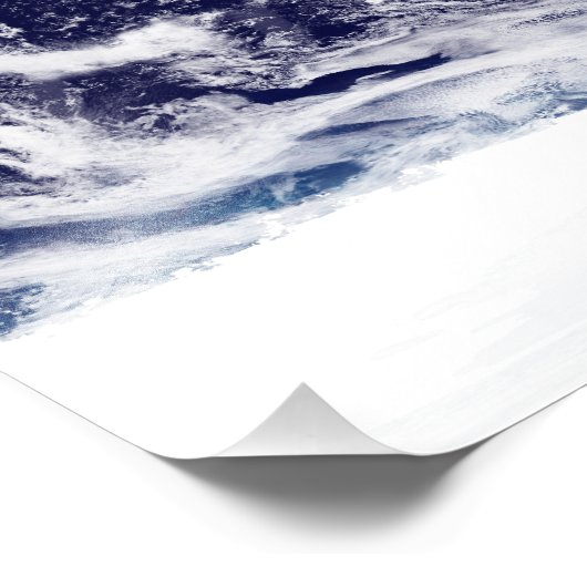 Echte kleurenfoto van de hele Aarde Foto Afdruk (Hoek)