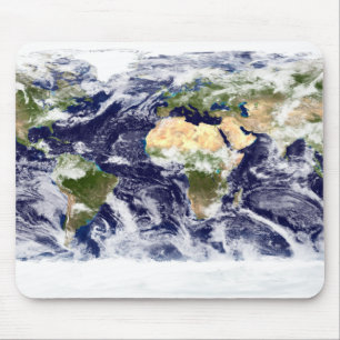Echte kleurenfoto van de hele Aarde Muismat