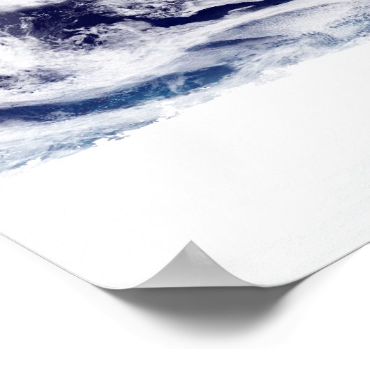 Echte kleurenfoto van de hele Aarde Poster (Hoek)