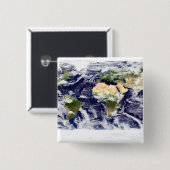 Echte kleurenfoto van de hele Aarde Vierkante Button 5,1 Cm (Voorkant /achterkant)