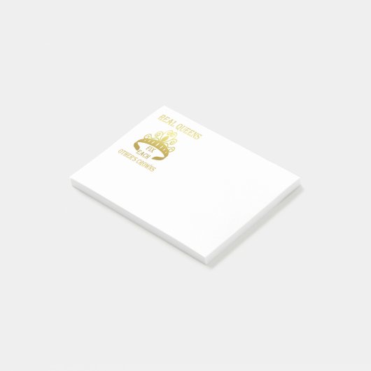Echte koninginnen maken elkaars kronen Inspirerend Post-it® Notes (Schuin)