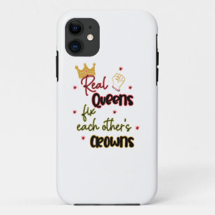 Echte koninginnen maken elkaars kronen vast Case-Mate iPhone case