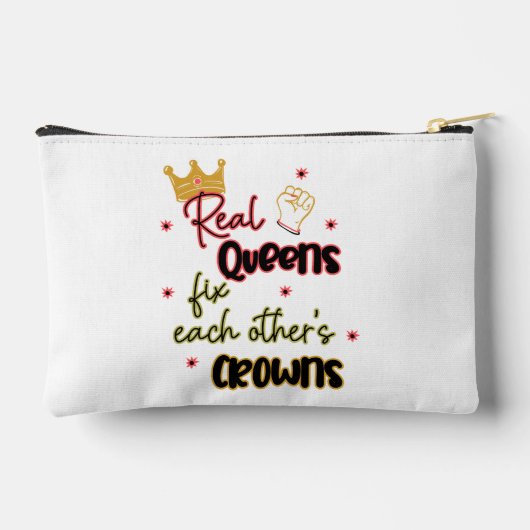 Echte koninginnen maken elkaars kronen vast etui (Achterkant)