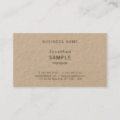 Echte Kraft Paper Elegant Script Moderne Unieke Fi Visitekaartje (Achterkant)