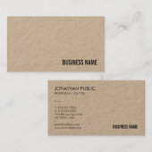 Echte Kraft Papier Moderne Sjabloon Professionele  Visitekaartje (Voorkant / Achterkant)