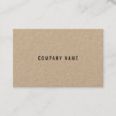 Echte Kraftpapier-document Elegante Moderne Bedrij Visitekaartje (Voorkant)