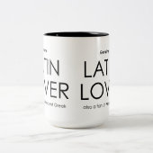 Echte Latijnse minnaar — ook een fan van het Oudgr Tweekleurige Koffiemok (Center)