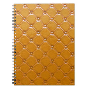 Echte lederen bekleding: decoratief motief. notitieboek