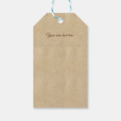 Echte leer en suede art cadeaulabel (Achterkant)