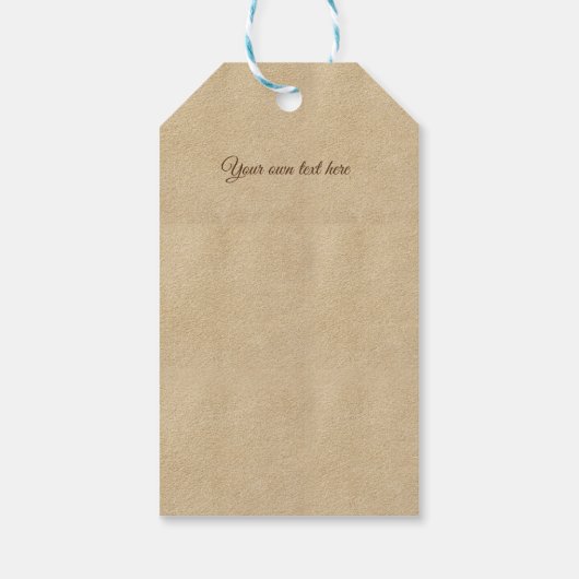 Echte leer en suede art cadeaulabel (Achterkant)