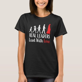 Echte leiders leiden met liefde Jezus Christelijk T-shirt