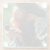 echte leprechaun glazen onderzetter (Achterkant)