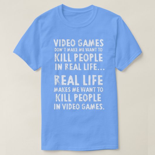 Echte leven maakt dat ik wil t-shirt (Design voorkant)