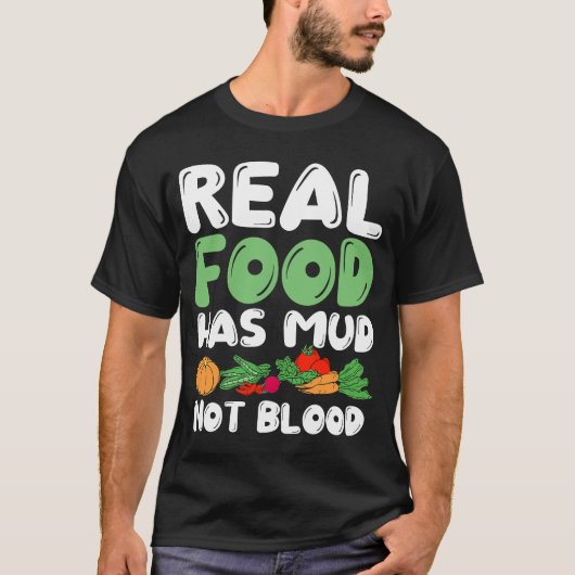 Echte levensmiddelen hebben een gemene vegetarisch t-shirt (Voorkant)