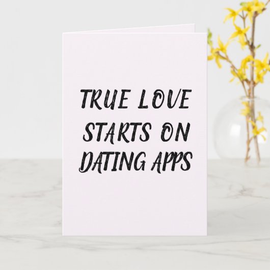Echte Liefde Begint Online (Tinder, Bumble, Hinge) Kaart (Gele Bloem)