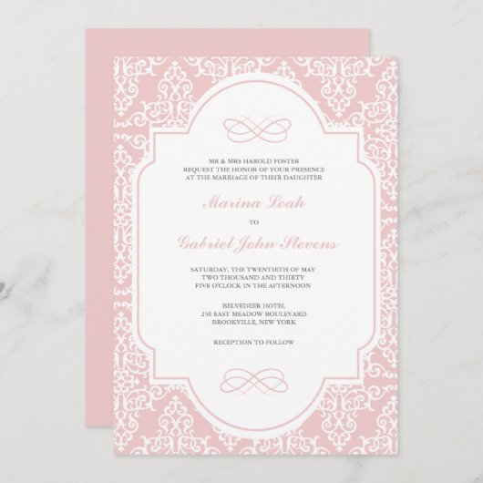 Echte liefde bruiloft uitnodiging (Voorkant / Achterkant)