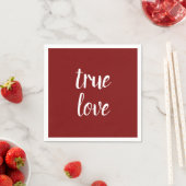 "Echte Liefde" Diep Rode Papieren Servetten (Insitu)