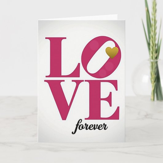 Echte Liefde Hart Kaart Voor Altijd (Voorkant)