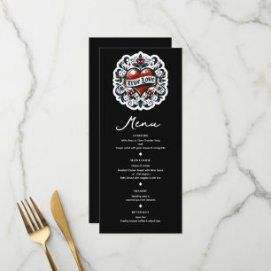 Echte Liefde Hart Tattoo Sticker Bruiloft Menu
