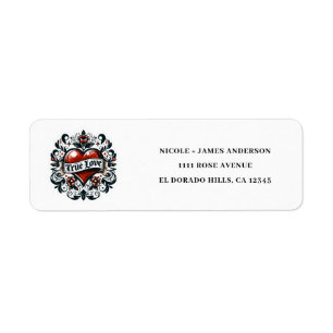 Echte Liefde Hart Tattoo Sticker Huwelijk
