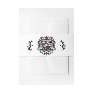 Echte Liefde Hart Tattoo Sticker Huwelijk Uitnodigingen Wikkel