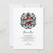Echte Liefde Hart Tattoo Sticker Trouw Bedankt Kaart (Voorkant)