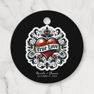 Echte Liefde Hart Tattoo Sticker Trouwen Bedankjes Labels