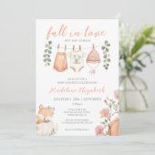 Echte Liefde Herfst Waslijn Baby Shower Kaart (Staand voorkant)