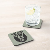 Echte liefde is als een baard - grappige nieuwighe bier onderzetter (Rechterzijde)