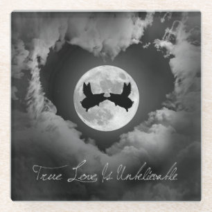 Echte liefde is ongelooflijk vliegende varkens zoe glazen onderzetter