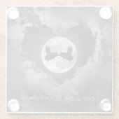 Echte liefde is ongelooflijk vliegende varkens zoe glazen onderzetter (Achterkant)