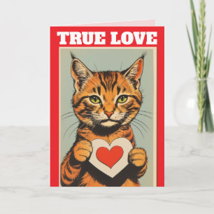 ECHTE LIEFDE KAT VALENTIJN DAG KAART