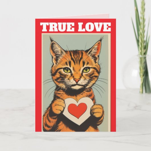 ECHTE LIEFDE KAT VALENTIJN DAG KAART (Voorkant)