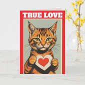 ECHTE LIEFDE KAT VALENTIJN DAG KAART (Gele Bloem)