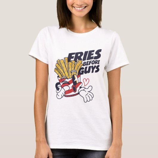 Echte Liefde Komt Met Frites T-shirt (Voorkant)