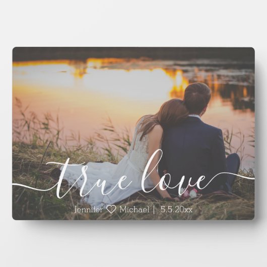 Echte liefde, Minimal Script bruiloft jubileum fot Fotoplaat (voorkant)