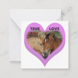 Echte Liefde Paarden Gespreksharten Valentijn Notitiekaartje