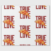 echte liefde pizza valentijn cadeaupapier (Vlak)