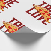 echte liefde pizza valentijn cadeaupapier (Hoek)